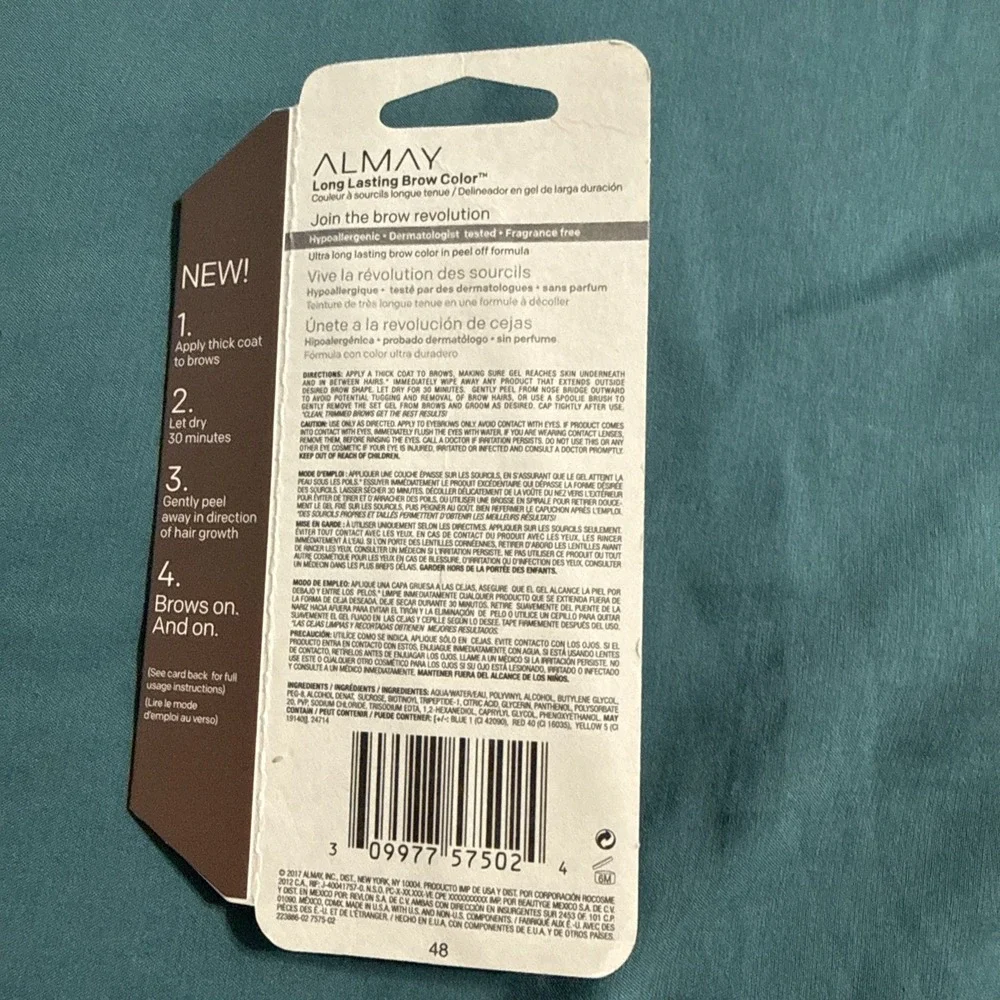 ALMAY Long Lasting Brow Color‎ – 020 Brown Peel-Off Tint 0.24 fl oz 2017